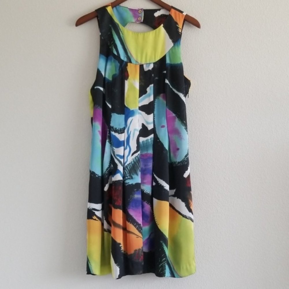 NWT {Ted Baker} Abstract Artist Open Back Dress
